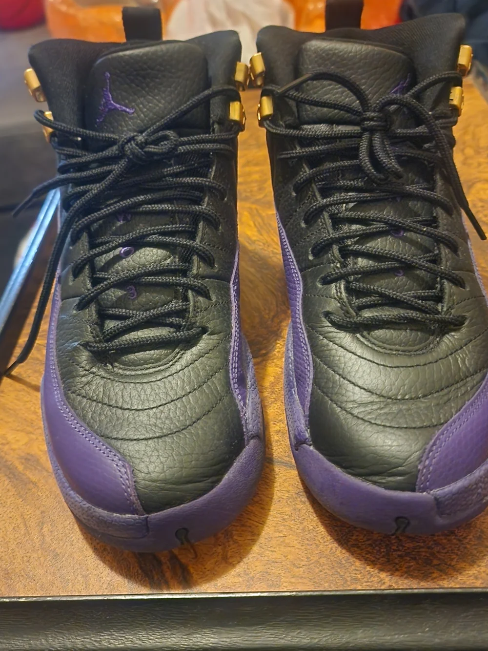 Jordan Black and Purple Retro Men's Basketball Sneakers